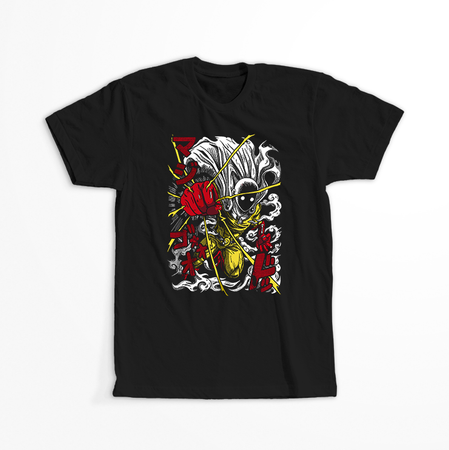 Koszulka Czarna One-Punch Man - WYBIERZ KOLOR KOSZULKI I FASON