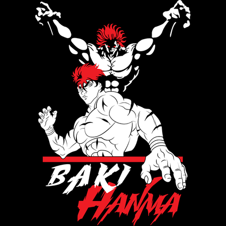 Koszulka Czarna Baki the Grappler - WYBIERZ KOLOR KOSZULKI I FASON