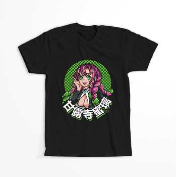 Koszulka Czarna Demon Slayer / Kimetsu no Yaiba / Miecz zabójcy demonów - WYBIERZ KOLOR KOSZULKI I FASON