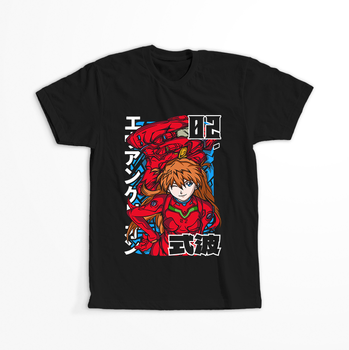 Koszulka Czarna Neon Genesis Evangelion - WYBIERZ KOLOR KOSZULKI I FASON