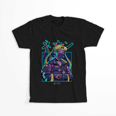 Koszulka Czarna Sailor Moon WYBIERZ KOLOR KOSZULKI I FASON