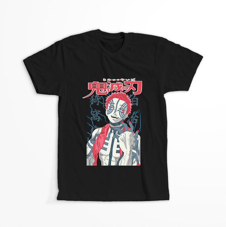 Koszulka Czarna Demon Slayer / Kimetsu no Yaiba / Miecz zabójcy demonów - WYBIERZ KOLOR KOSZULKI I FASON