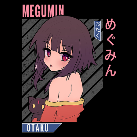 Koszulka Czarna KonoSuba: God's Blessing on This Wonderful World! / Kono Subarashii Sekai ni Shukufuku wo! - WYBIERZ KOLOR KOSZULKI I FASON