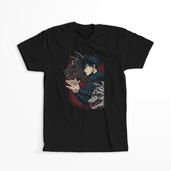 Koszulka Czarna Jujutsu Kaisen - WYBIERZ KOLOR KOSZULKI I FASON