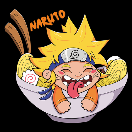 Koszulka Czarna Naruto / Boruto - WYBIERZ KOLOR KOSZULKI I FASON