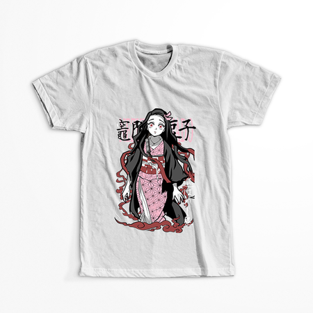 Koszulka Biała Demon Slayer / Kimetsu no Yaiba / Miecz zabójcy demonów - WYBIERZ KOLOR KOSZULKI I FASON