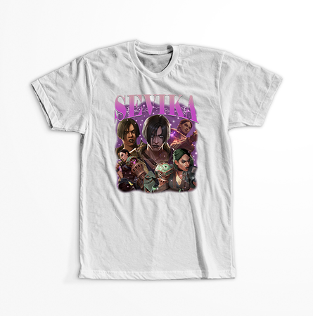 Koszulka Biała - League of Legends & Arcane - WYBIERZ KOLOR KOSZULKI I FASON