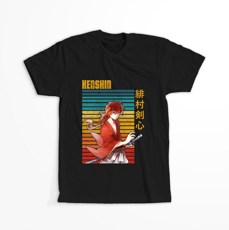 Koszulka Czarna Rurouni Kenshin WYBIERZ KOLOR KOSZULKI I FASON