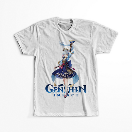 Koszulka Biała Genshin Impact - Kamisato Ayaka - WYBIERZ KOLOR KOSZULKI I FASON