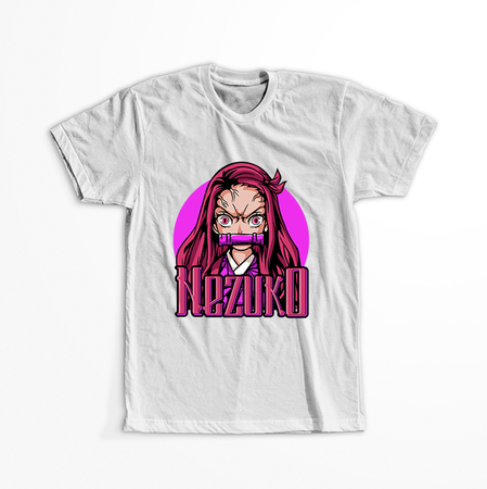 Koszulka Biała Demon Slayer / Kimetsu no Yaiba / Miecz zabójcy demonów - WYBIERZ KOLOR KOSZULKI I FASON