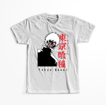 Koszulka Biała Tokyo Ghoul - WYBIERZ KOLOR KOSZULKI I FASON