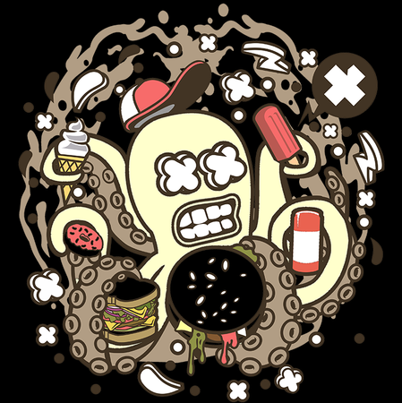 Koszulka Ośmiornica WYBIERZ KOLOR KOSZULKI I FASON