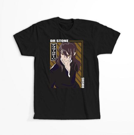 Koszulka Czarna Dr. Stone - WYBIERZ KOLOR KOSZULKI I FASON