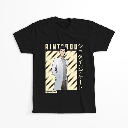 Koszulka Czarna - Steins;Gate - WYBIERZ KOLOR KOSZULKI I FASON