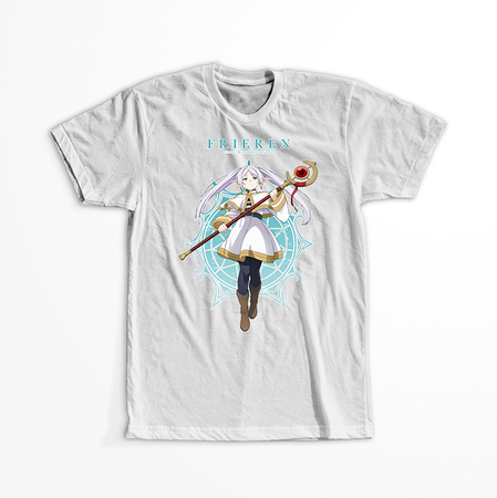 Koszulka Biała Sousou no Frieren WYBIERZ KOLOR KOSZULKI I FASON