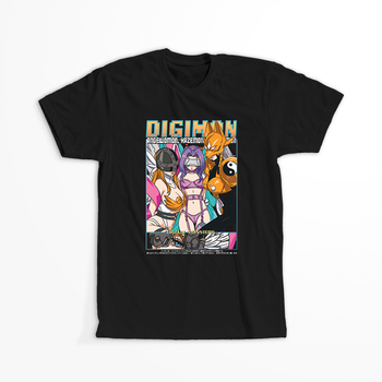 Koszulka Czarna - Digimon - WYBIERZ KOLOR KOSZULKI I FASON