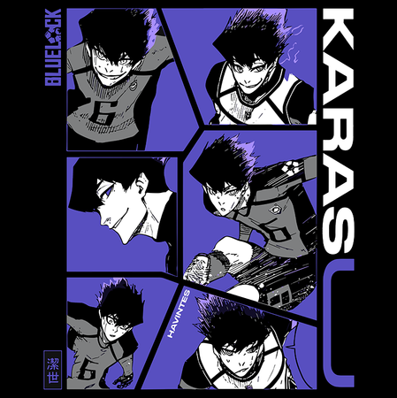 Koszulka Czarna - Blue Lock - WYBIERZ KOLOR KOSZULKI I FASON