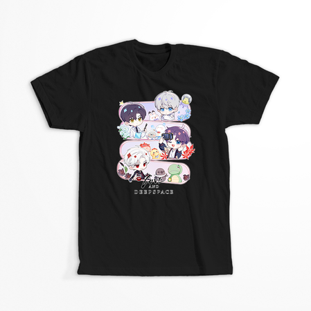 Koszulka Czarna - Love and Deepspace - WYBIERZ KOLOR KOSZULKI I FASON