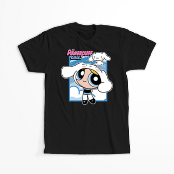 Koszulka Czarna -  Cinnamoroll & The Powerpuff Girls - WYBIERZ KOLOR KOSZULKI I FASON