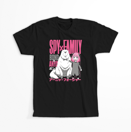 Koszulka Czarna Spy X Family - WYBIERZ KOLOR KOSZULKI I FASON