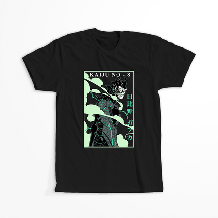 Koszulka Czarna - Kaiju No.8 - WYBIERZ KOLOR KOSZULKI I FASON