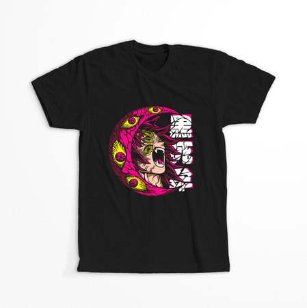 Koszulka Czarna Demon Slayer / Kimetsu no Yaiba / Miecz zabójcy demonów - WYBIERZ KOLOR KOSZULKI I FASON