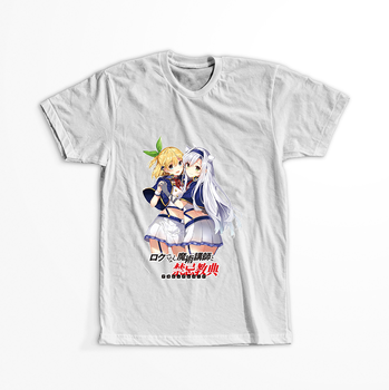 Koszulka Biała Rokudenashi Majutsu Koushi to Akashic Records WYBIERZ KOLOR KOSZULKI I FASON