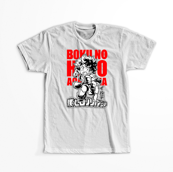 Koszulka Biała My Hero Academia / Akademia bohaterów - WYBIERZ KOLOR KOSZULKI I FASON