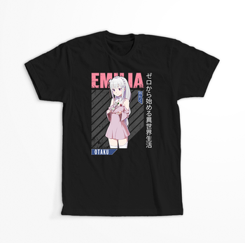 Koszulka Czarna Re:Zero - WYBIERZ KOLOR KOSZULKI I FASON