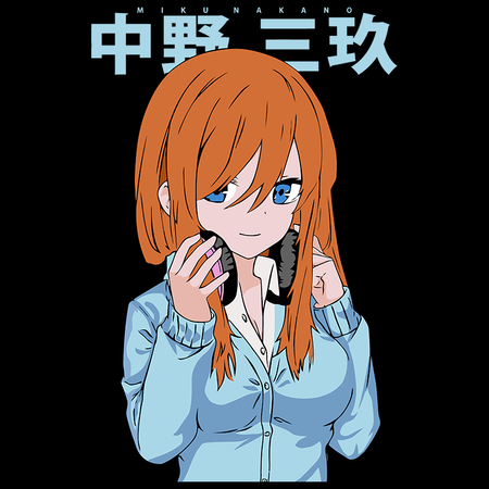 Koszulka Czarna - The Quintessential Quintuplet  - WYBIERZ KOLOR KOSZULKI I FASON