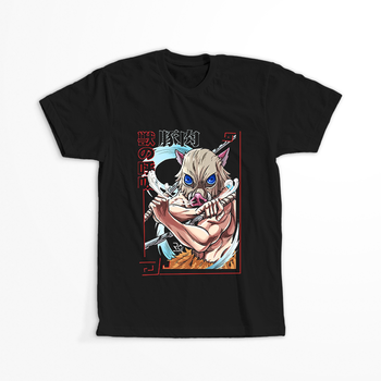 Koszulka Czarna Demon Slayer / Kimetsu no Yaiba / Miecz zabójcy demonów - WYBIERZ KOLOR KOSZULKI I FASON