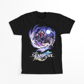 Koszulka  Czarna - Honkai Star Rail  - Sampo WYBIERZ KOLOR KOSZULKI I FASON