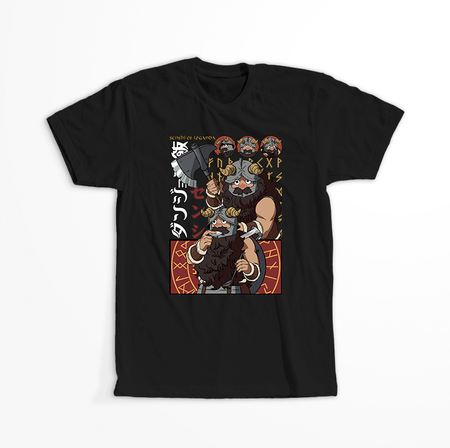 Koszulka Czarna Delicious in Dungeon / Dungeon Meshi - WYBIERZ KOLOR KOSZULKI I FASON