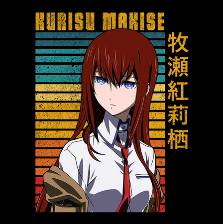 Koszulka Czarna - Steins;Gate - WYBIERZ KOLOR KOSZULKI I FASON