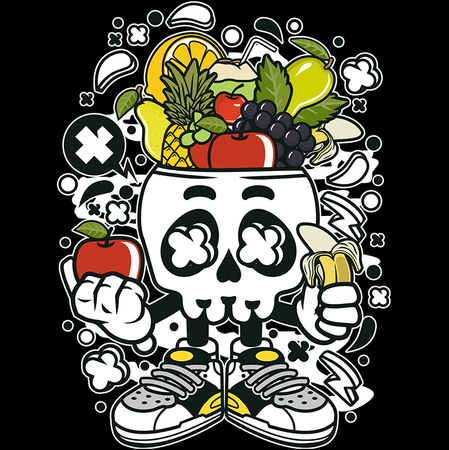 Koszulka Czaszka KOLOR KOSZULKI I FASON