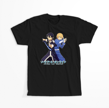 Koszulka Czarna Sword Art Online - WYBIERZ KOLOR KOSZULKI I FASON