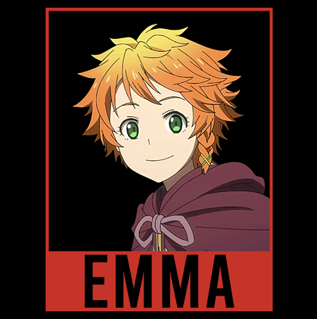 Koszulka Czarna - The Promised Neverland - WYBIERZ KOLOR KOSZULKI I FASON