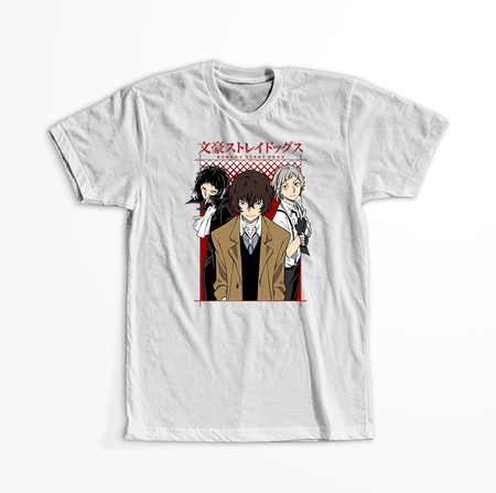 Koszulka Biała - Bungou Stray Dogs - WYBIERZ KOLOR KOSZULKI I FASON