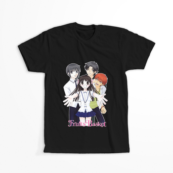 Koszulka Czarna Fruits Basket WYBIERZ KOLOR KOSZULKI I FASON