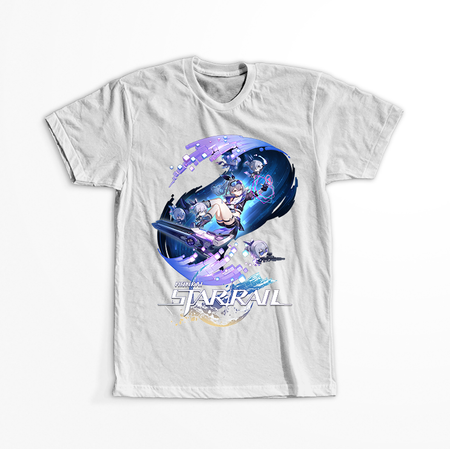 Koszulka Czarna - Honkai Star Rail  - Silver Wolf WYBIERZ KOLOR KOSZULKI I FASON