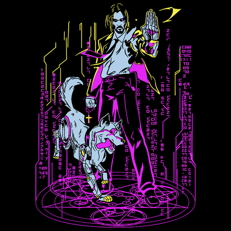 Koszulka Czarna Cyberpunk Edgerunners - WYBIERZ KOLOR KOSZULKI I FASON