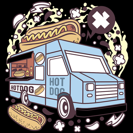 Koszulka Food truck WYBIERZ KOLOR KOSZULKI I FASON