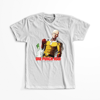 Koszulka Biała One-Punch Man - WYBIERZ KOLOR KOSZULKI I FASON
