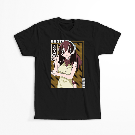 Koszulka Czarna Dr. Stone - WYBIERZ KOLOR KOSZULKI I FASON