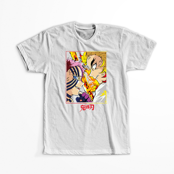 Koszulka Biała Demon Slayer / Kimetsu no Yaiba / Miecz zabójcy demonów - WYBIERZ KOLOR KOSZULKI I FASON