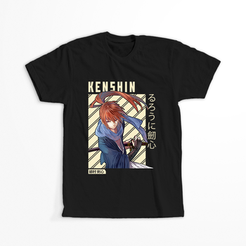 Koszulka Czarna Rurouni Kenshin WYBIERZ KOLOR KOSZULKI I FASON