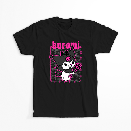 Koszulka Czarna - Kuromi - WYBIERZ KOLOR KOSZULKI I FASON
