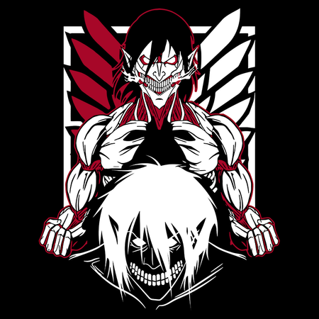 Koszulka Biała Attack on titan WYBIERZ KOLOR KOSZULKI I FASON