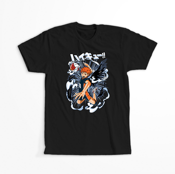Koszulka Czarna - Haikyuu!!  - WYBIERZ KOLOR KOSZULKI I FASON