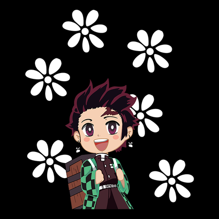 Koszulka Czarna Demon Slayer / Kimetsu no Yaiba / Miecz zabójcy demonów - WYBIERZ KOLOR KOSZULKI I FASON